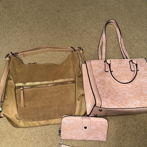 Elegant Pink Floral Tote Bag hibiscus tote - Picture 3 of 4